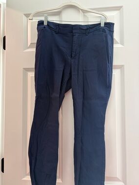 Nine West Dark Navy Straight-Leg Chinos